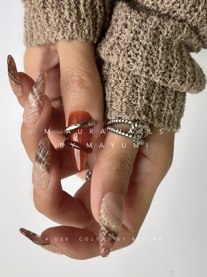 Amber Shell Ring