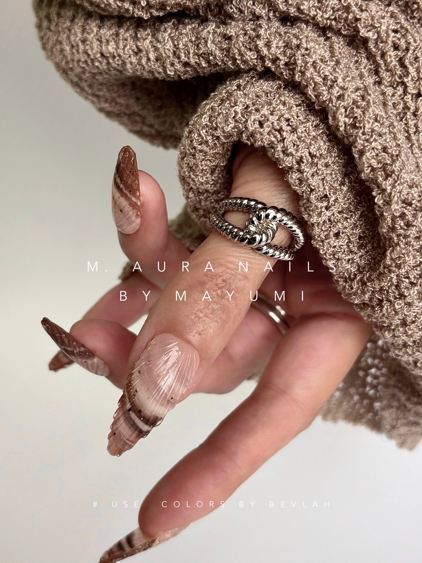 Amber Shell Ring