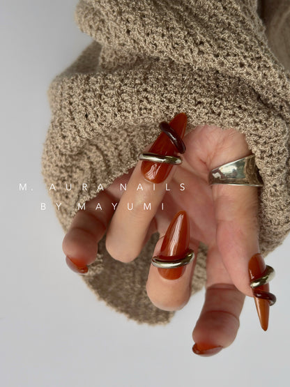 Amber Shell Ring
